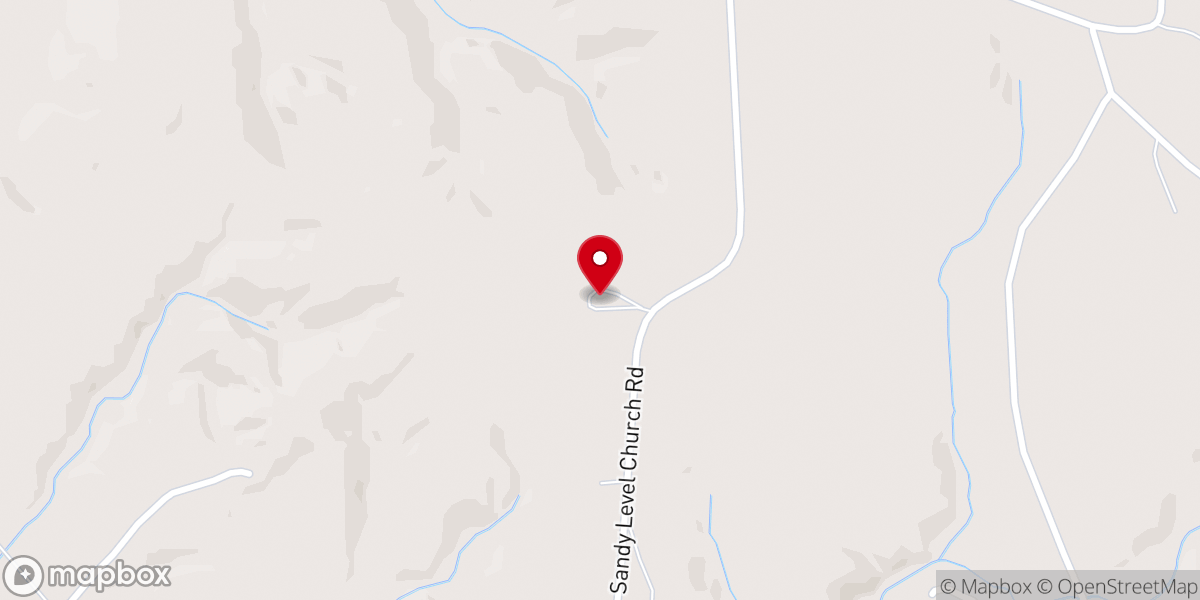 Map showing location of Sandy Level Church