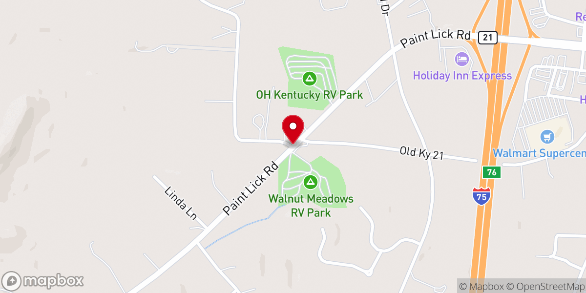 Map showing location of New Life Worship Center