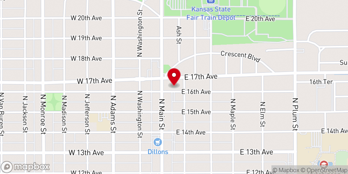 Map showing location of Triumph Church