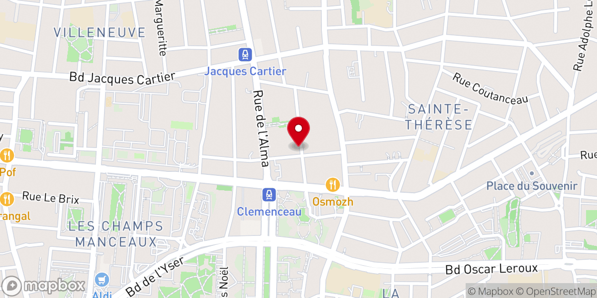 Map showing location of Communauté Sacré Coeur