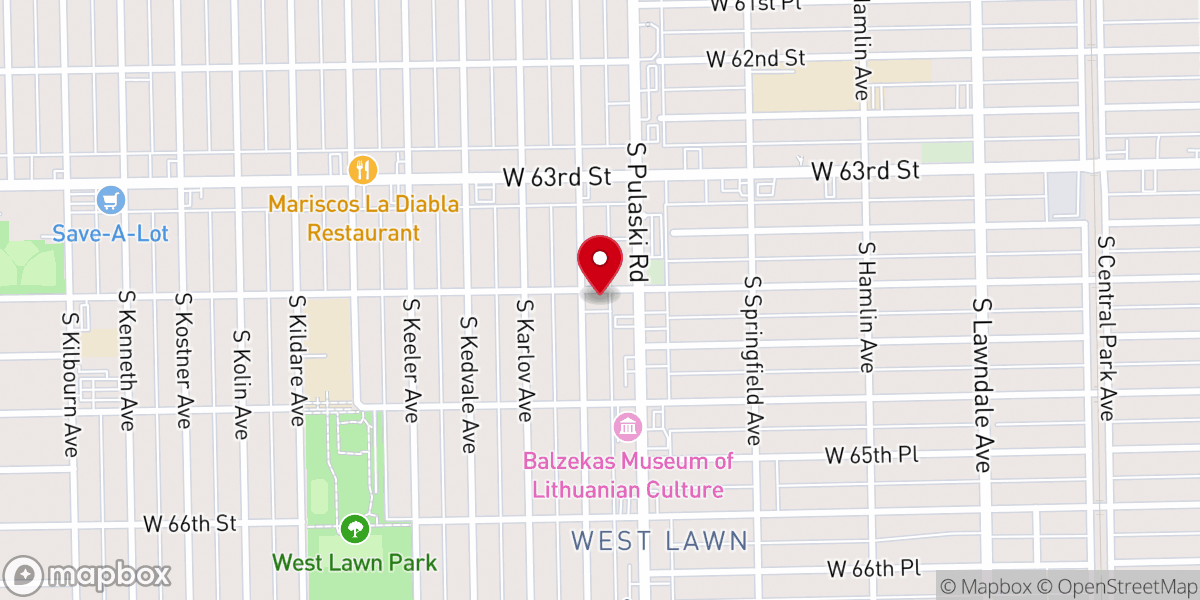 Map showing location of West Lawn Free Methodist Church