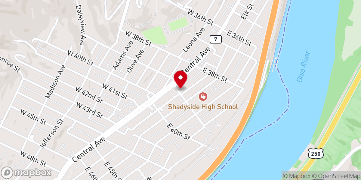 Map showing location of Christian Church Disciples