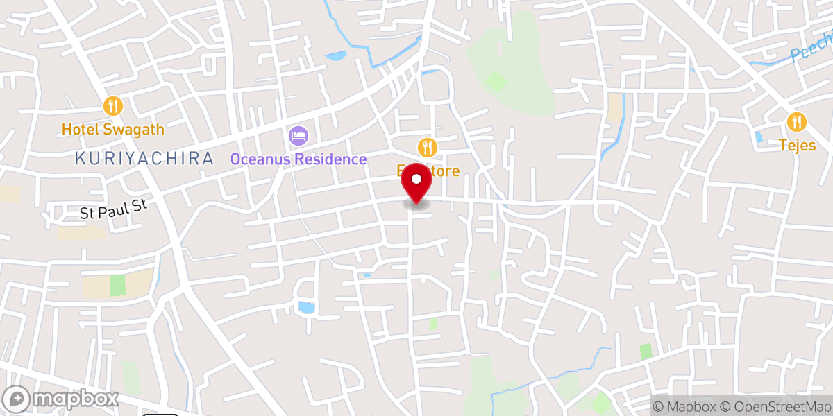 Map showing location of St. Peter's Church