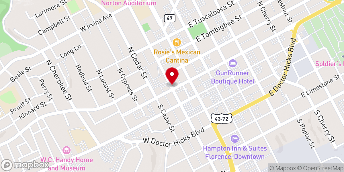 Map showing location of Mount Pleasant Word Church International Inc