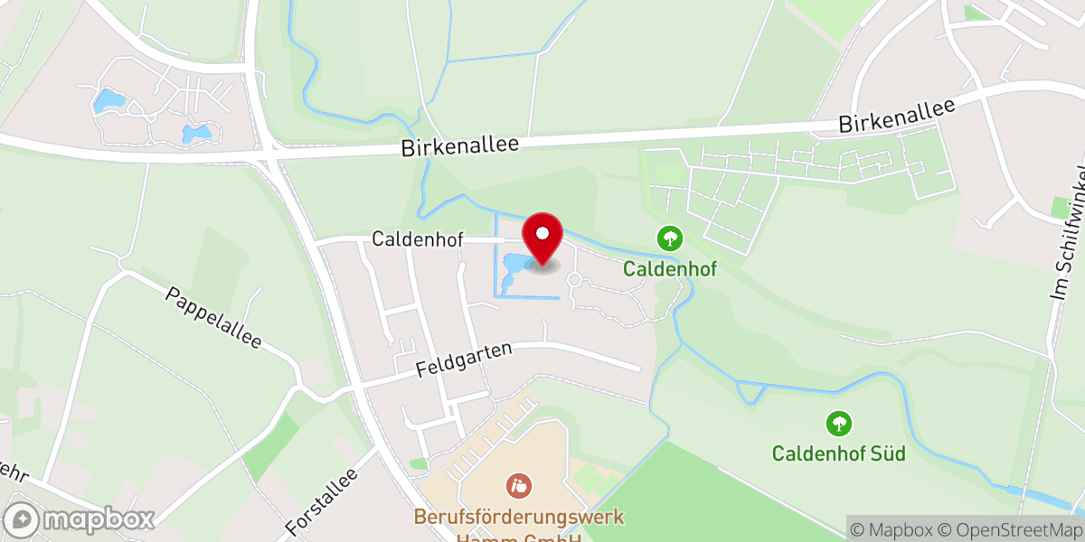 Map showing location of Haus Caldenhof