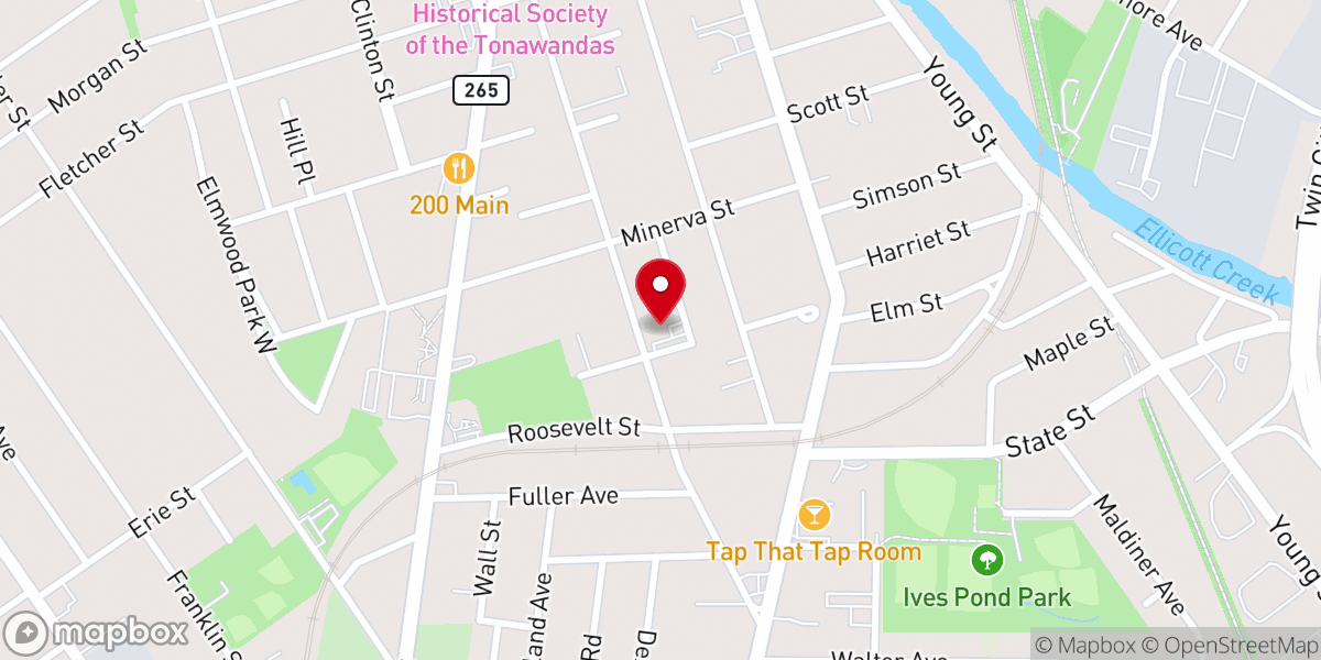 Map showing location of Tonawanda Free Methodist Church