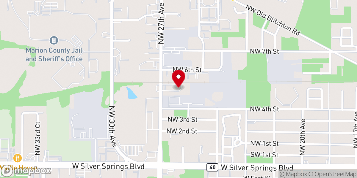 Map showing location of Christian Walk Faith Center