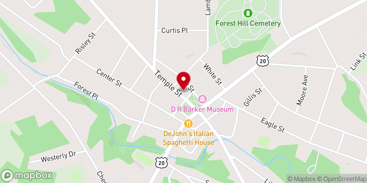 Map showing location of Fredonia Opera House