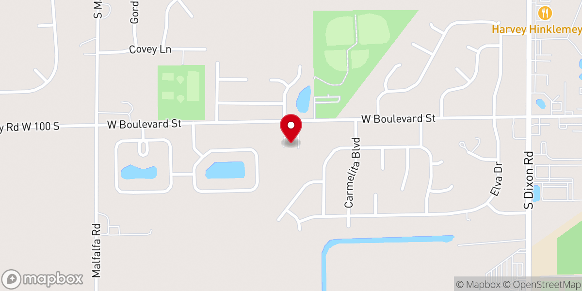 Map showing location of Maple Grove Community Church