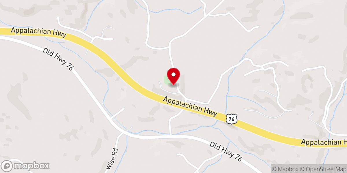 Map showing location of Liberty Hill Church