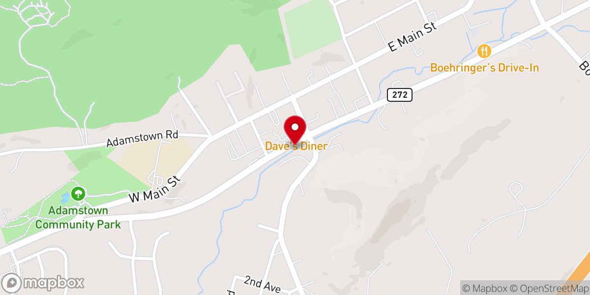 Map showing location of Bollman Hat Company Factory Store