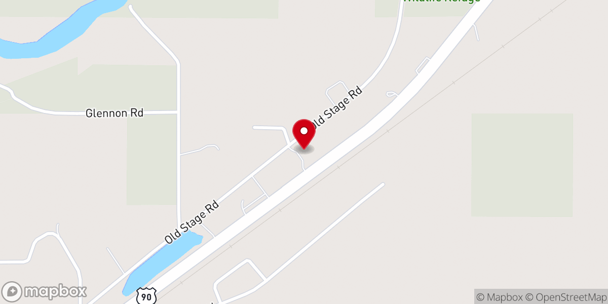 Map showing location of Eastside Assembly of God