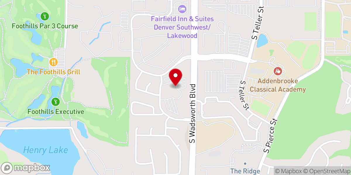 Map showing location of Southwest Community Church