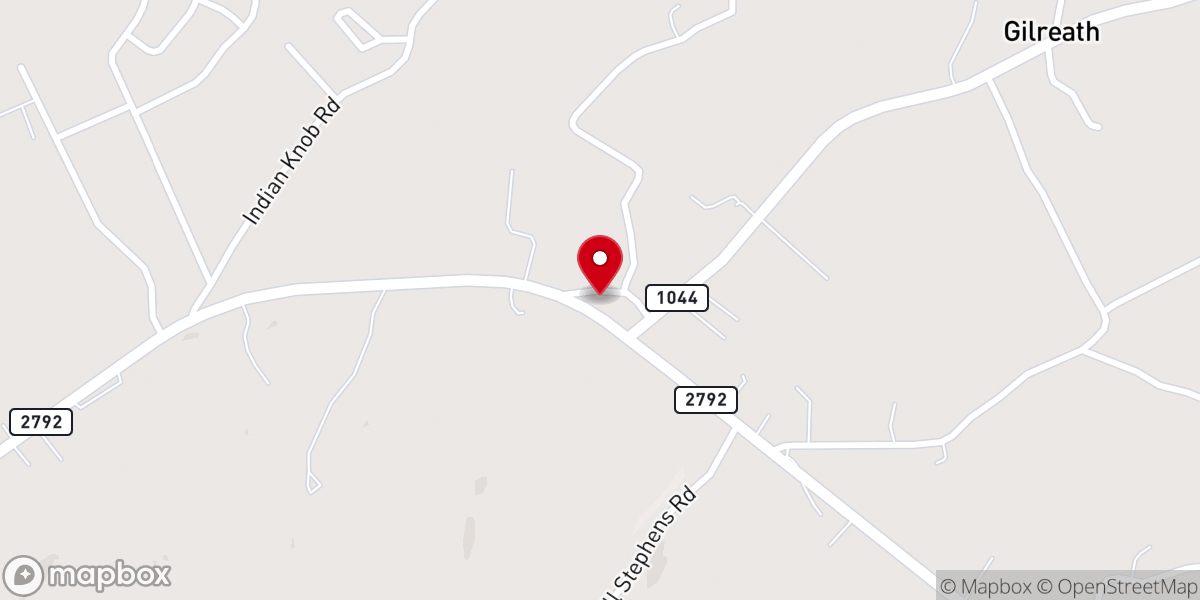 Map showing location of Grace Point Worship Center