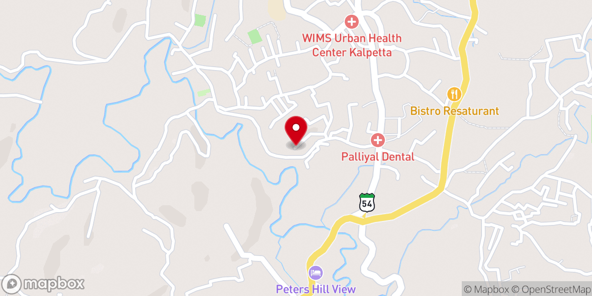 Map showing location of Sharon Fellowship Church Kalpetta