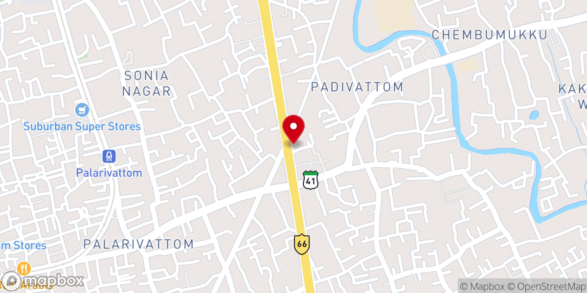 Map showing location of Church of God Ernakulum