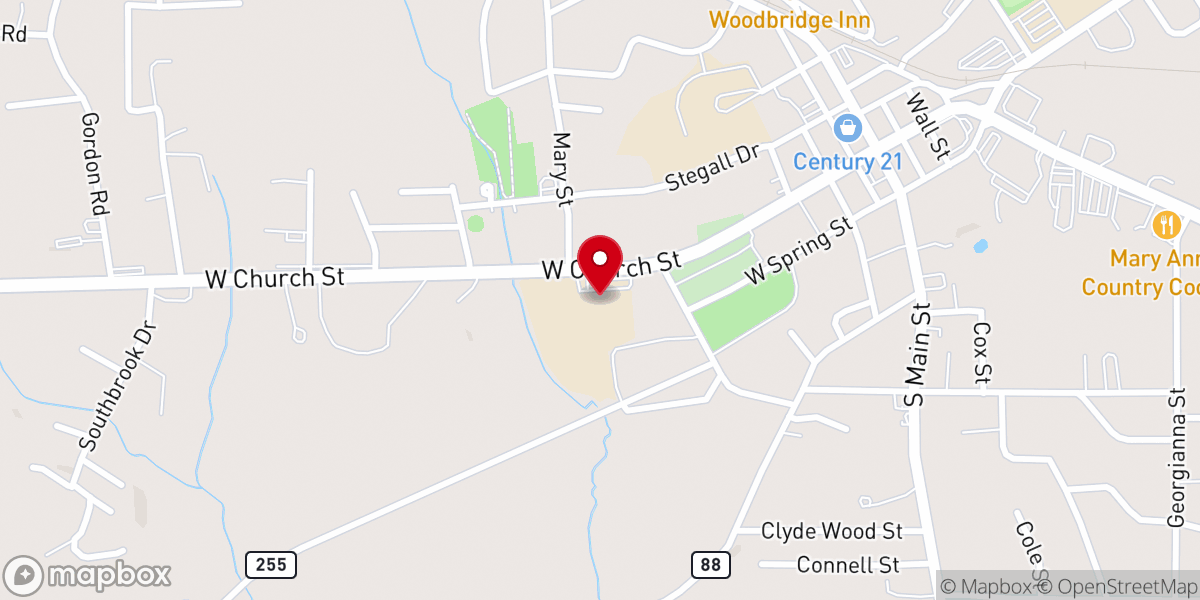 Map showing location of American Legion Post 149