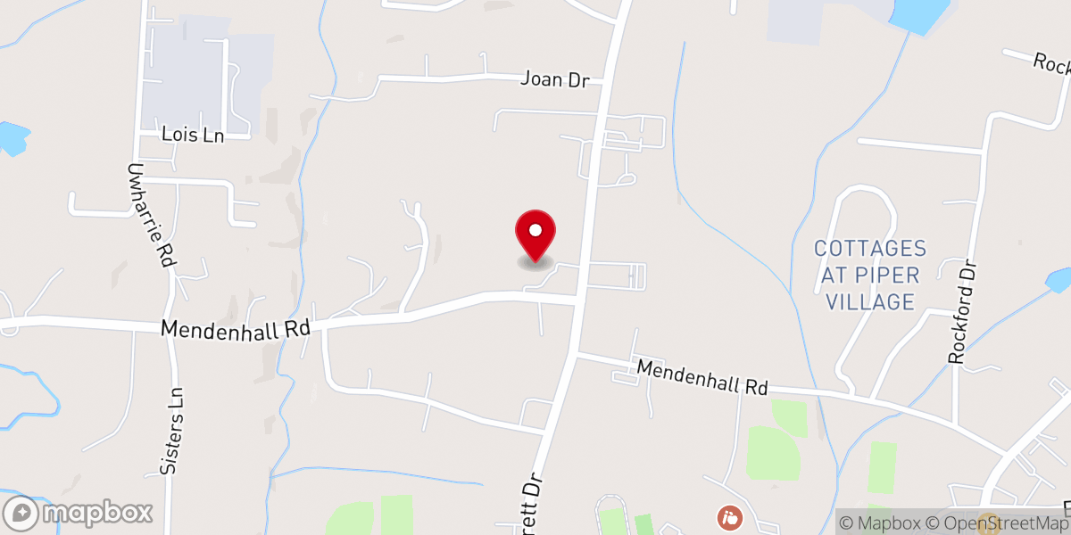 Map showing location of Faith Baptist Church