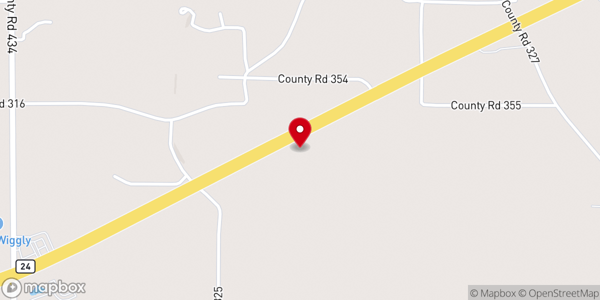 Map showing location of Parkway Church of Christ