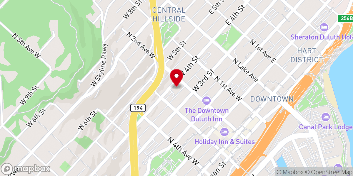 Map showing location of Damiano Center