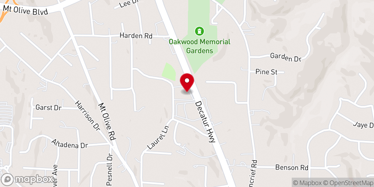 Map showing location of Gardendale Church of Nazarene