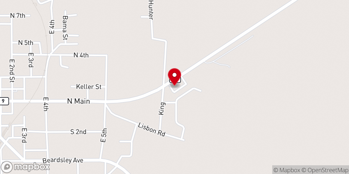 Map showing location of Claiborne Place Apartments