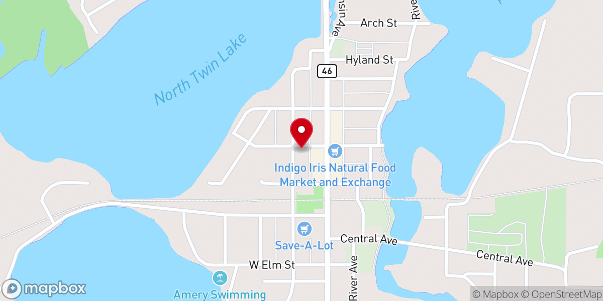 Map showing location of New Life Community Church