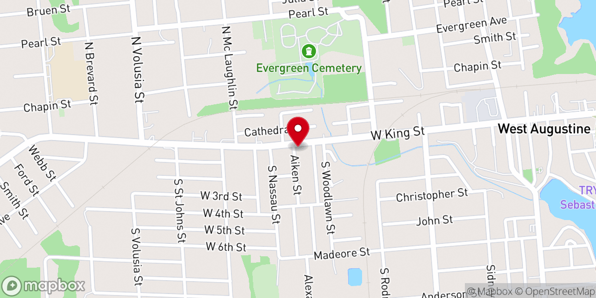 Map showing location of Macedonia Holiness Church