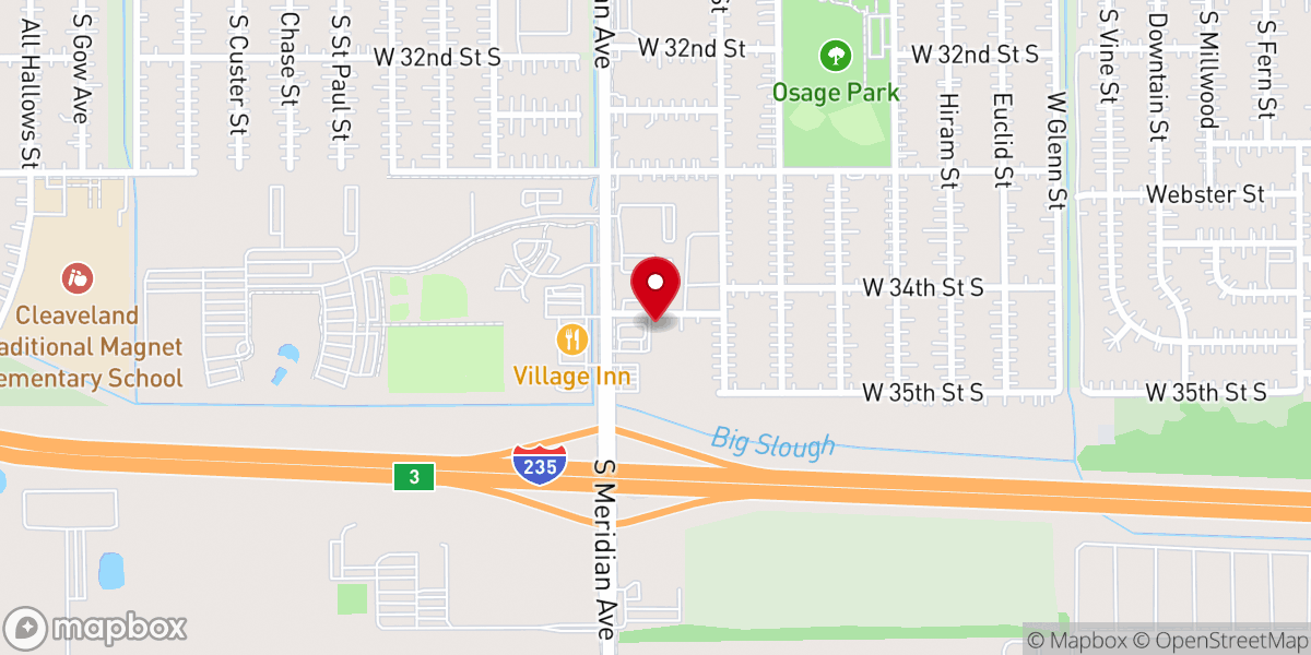 Map showing location of West Side Church of Christ