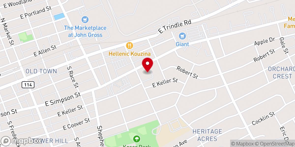 Map showing location of Thriving in Faith Ministries