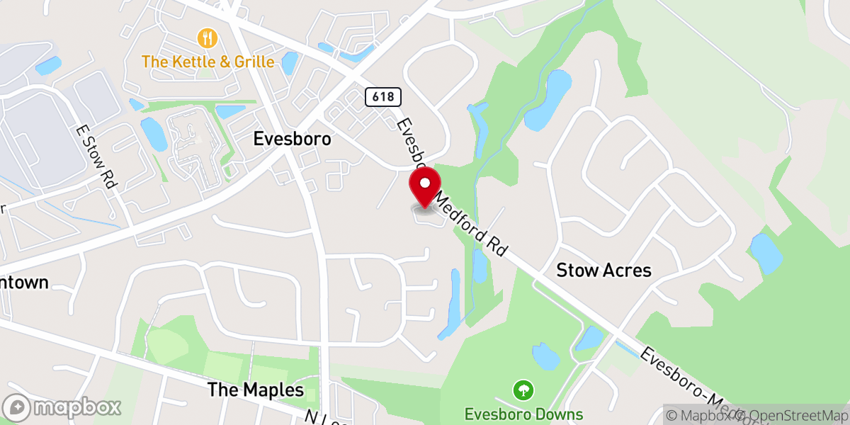 Map showing location of Congregation Beth Tikvah