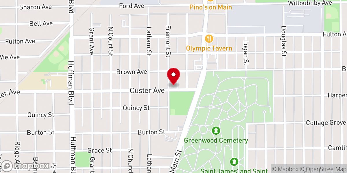 Map showing location of Third Presbyterian Church