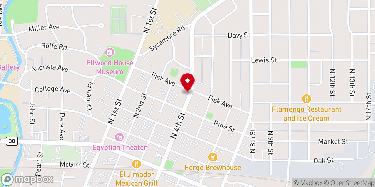 Map showing location of St. Mary's Hall