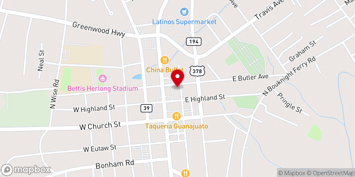 Map showing location of St Paul United Methodist Church