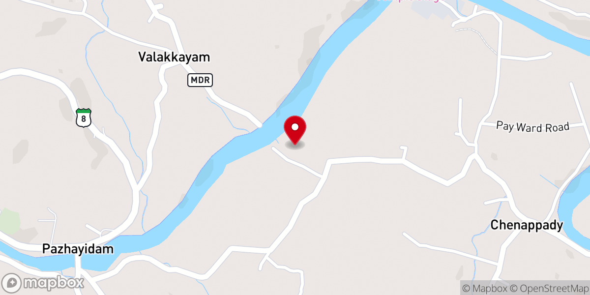 Map showing location of CSI St. Stephen's Church Chenappady