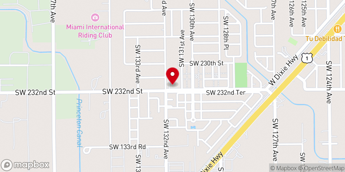 Map showing location of Iglesia Bautista Manantial De