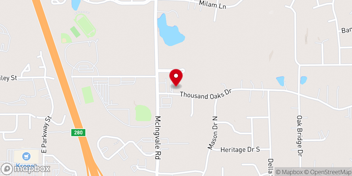 Map showing location of Christ Covenant Church
