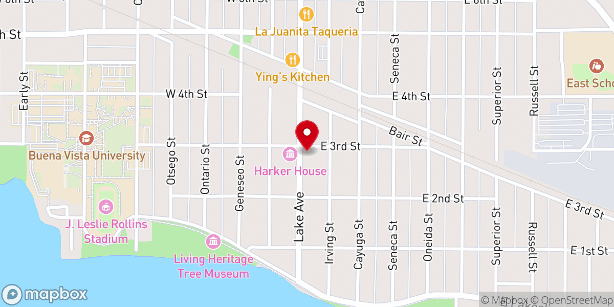 Map showing location of Lakeside Presbyterian Church