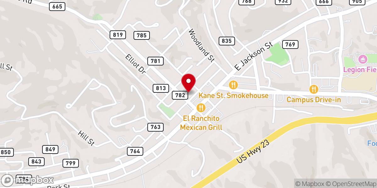 Map showing location of Gate City United Methodist Church