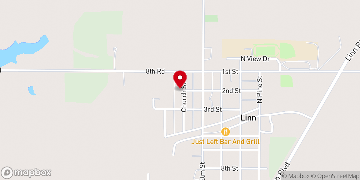 Map showing location of Linn Lutheran School, Linn KS