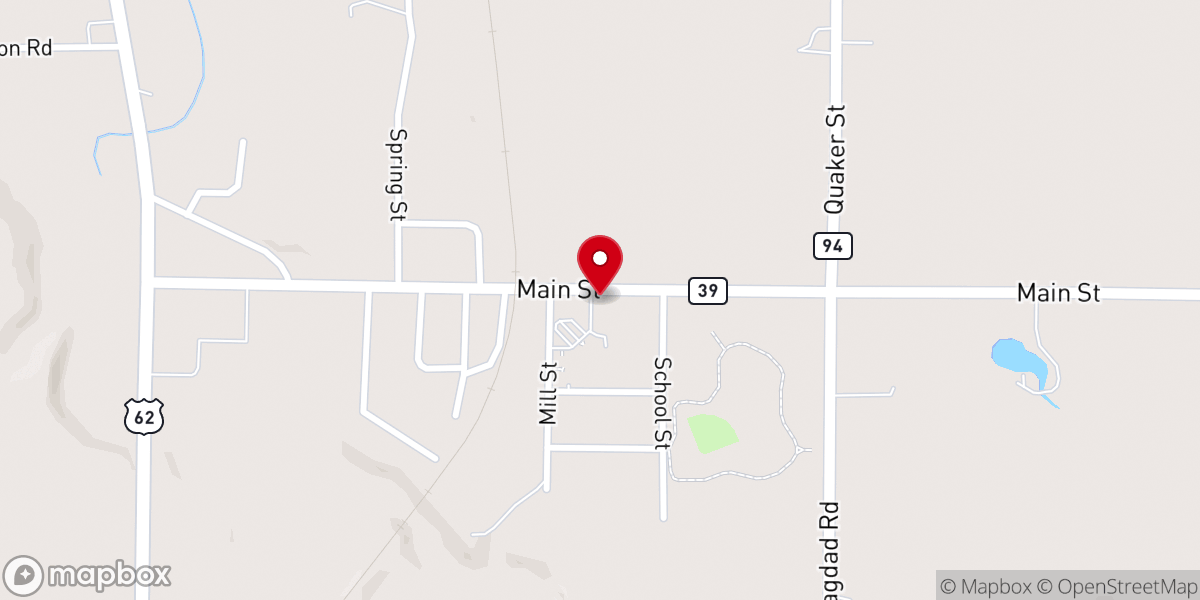 Map showing location of Collins Friends Meeting