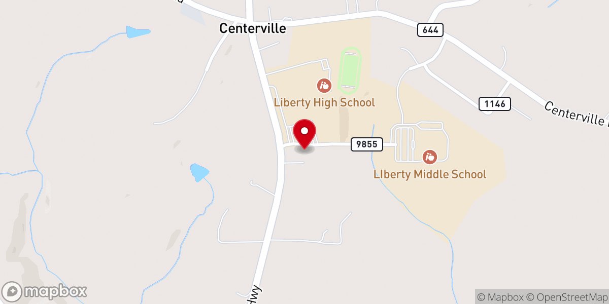 Map showing location of Calvary Chapel Bedford