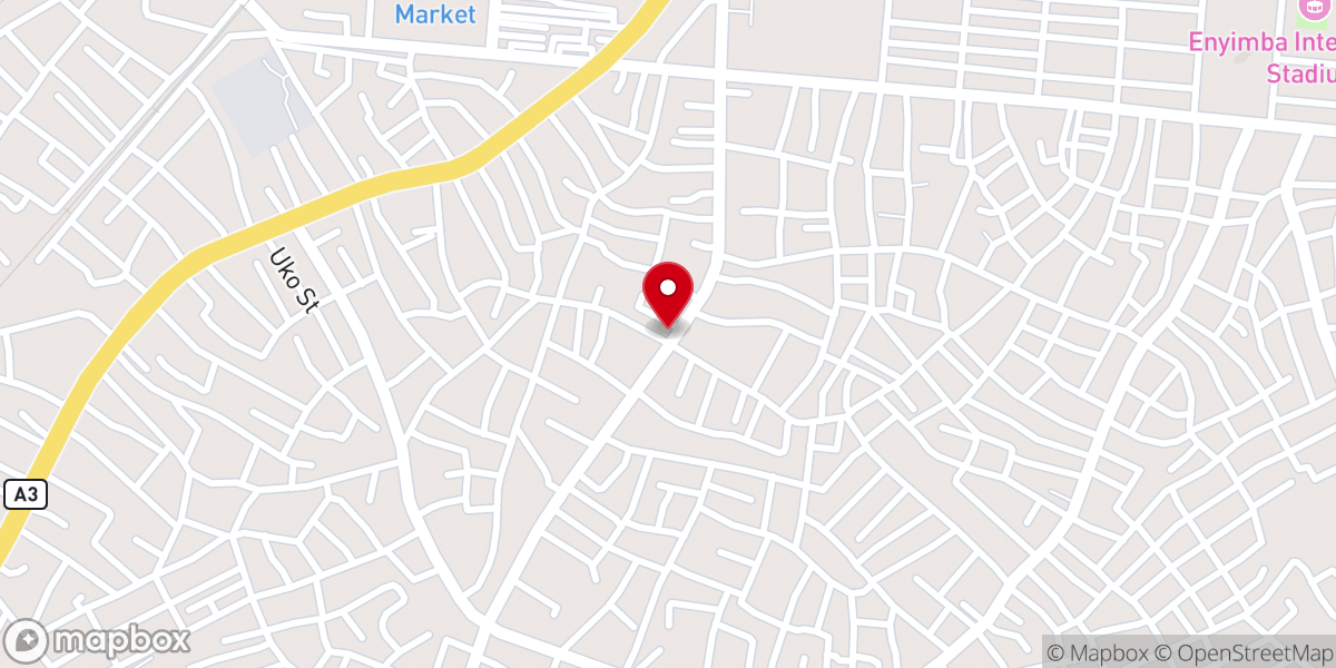 Map showing location of Living Faith Church Inc., Ndiegoro.