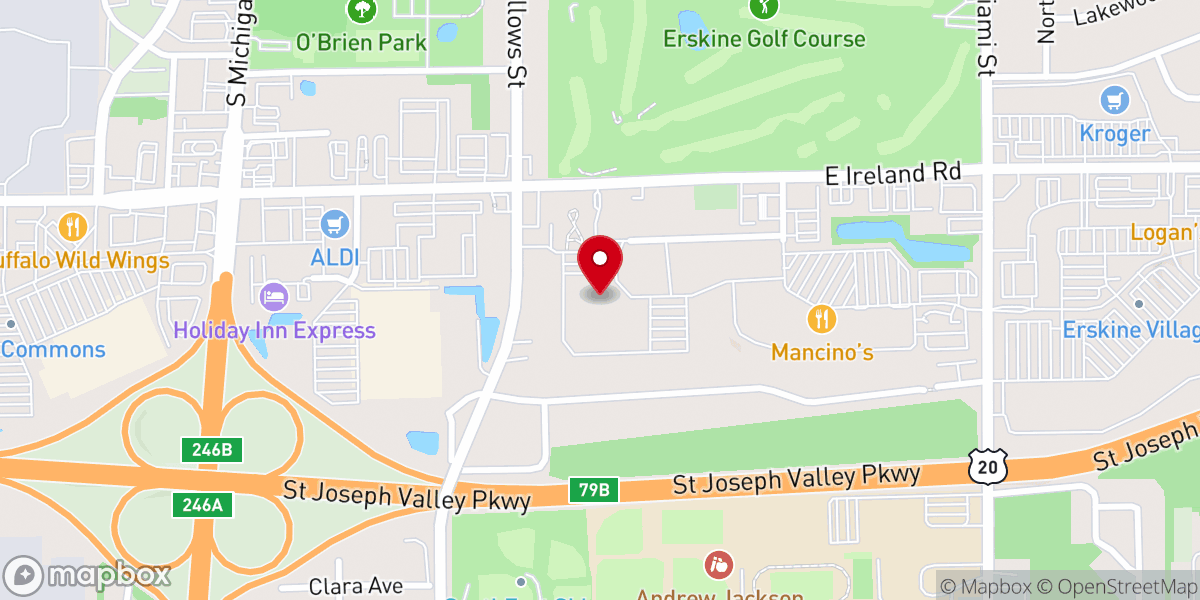 Map showing location of Christ Center Church