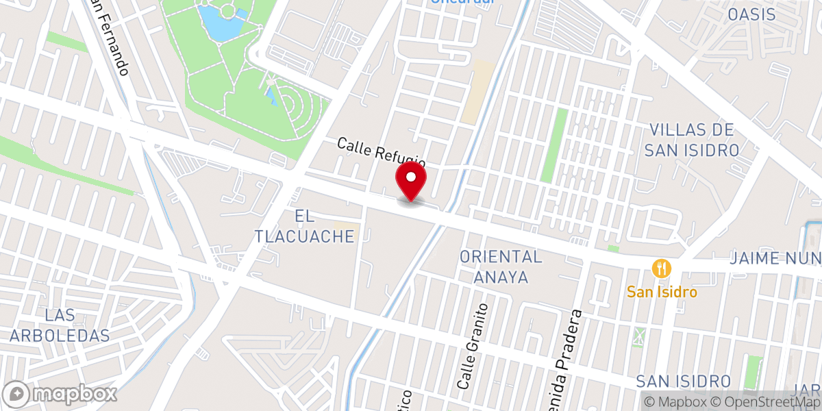 Map showing location of Gente En La Roca