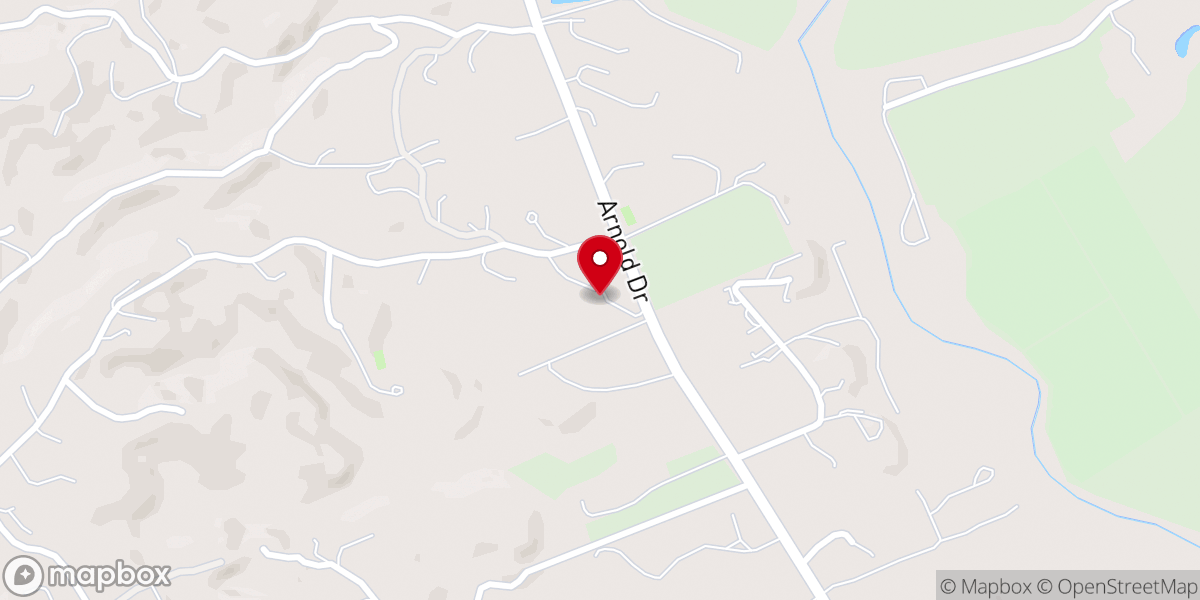 Map showing location of St Andrew Presbyterian Church
