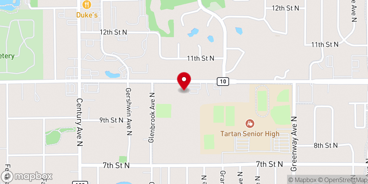 Map showing location of Holy Cross Lutheran Church