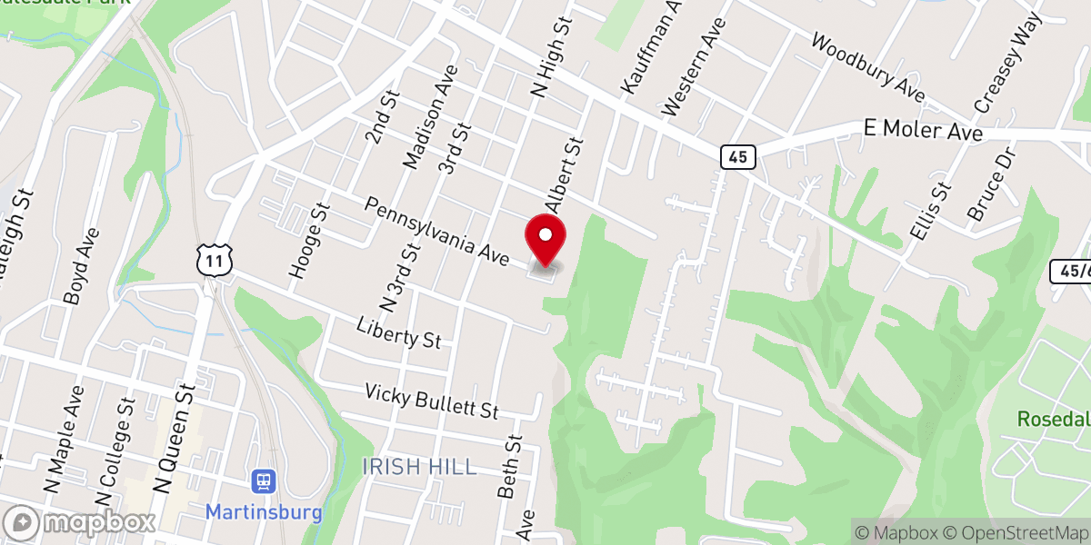 Map showing location of Pilgrim Presbyterian Church PCA