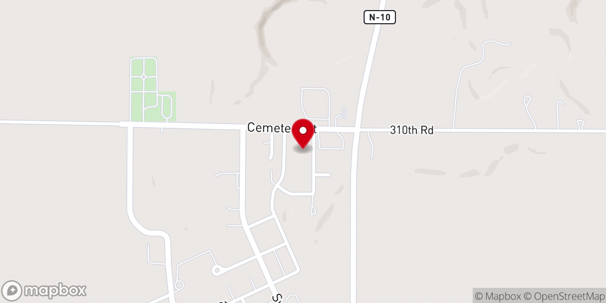 Map showing location of Pleasanton Evangelical Free Church