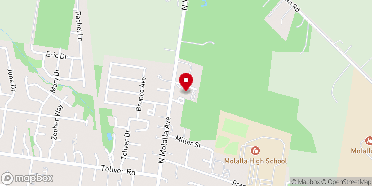 Map showing location of Molalla Seventh-day Adventist Church